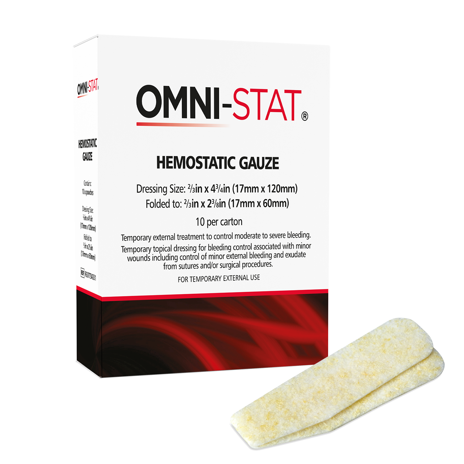 Hemostatic Gauze Blood Clotting Gauze Dressings OMNI STAT 