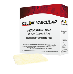 Celox Vascular Hemostatic Pad
