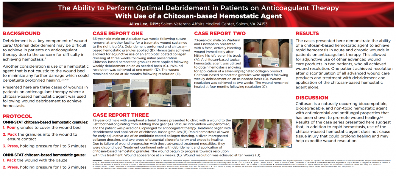 The Ability to Perform Optimal Debridement in Patients on Anticoagulant Therapy With Use of a Chitosan-based Hemostatic Agent