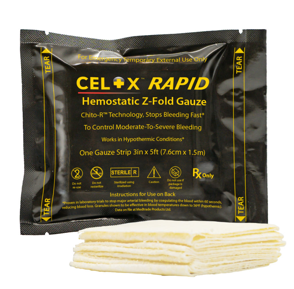Celox Rapid ZFold Gauze • OMNISTAT®